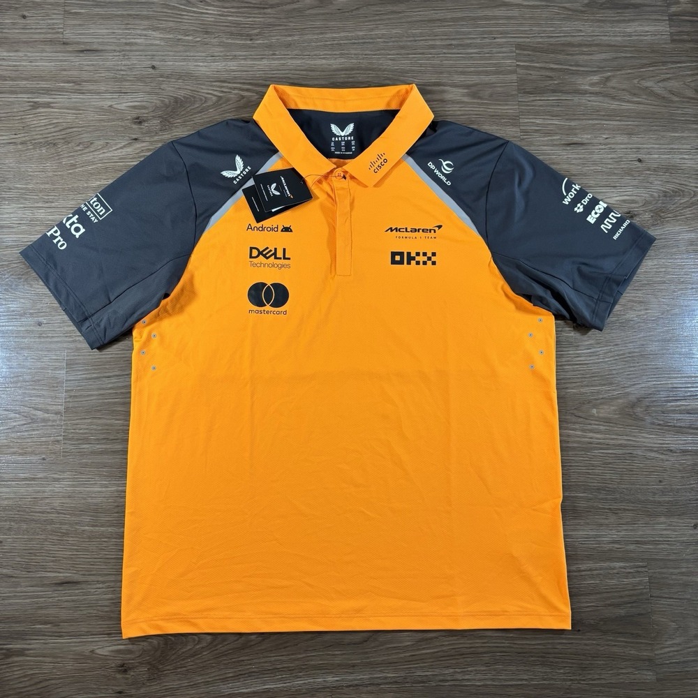 McLaren F1 2025 Official Team Polo-Shirt Men's Size XXL NWT Castore Official